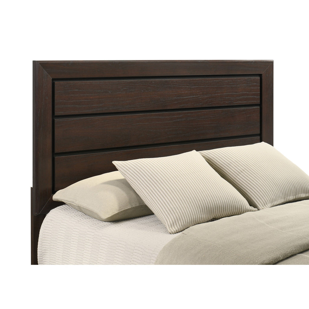 Villeparisis Dark Cocoa California King Panel Bed