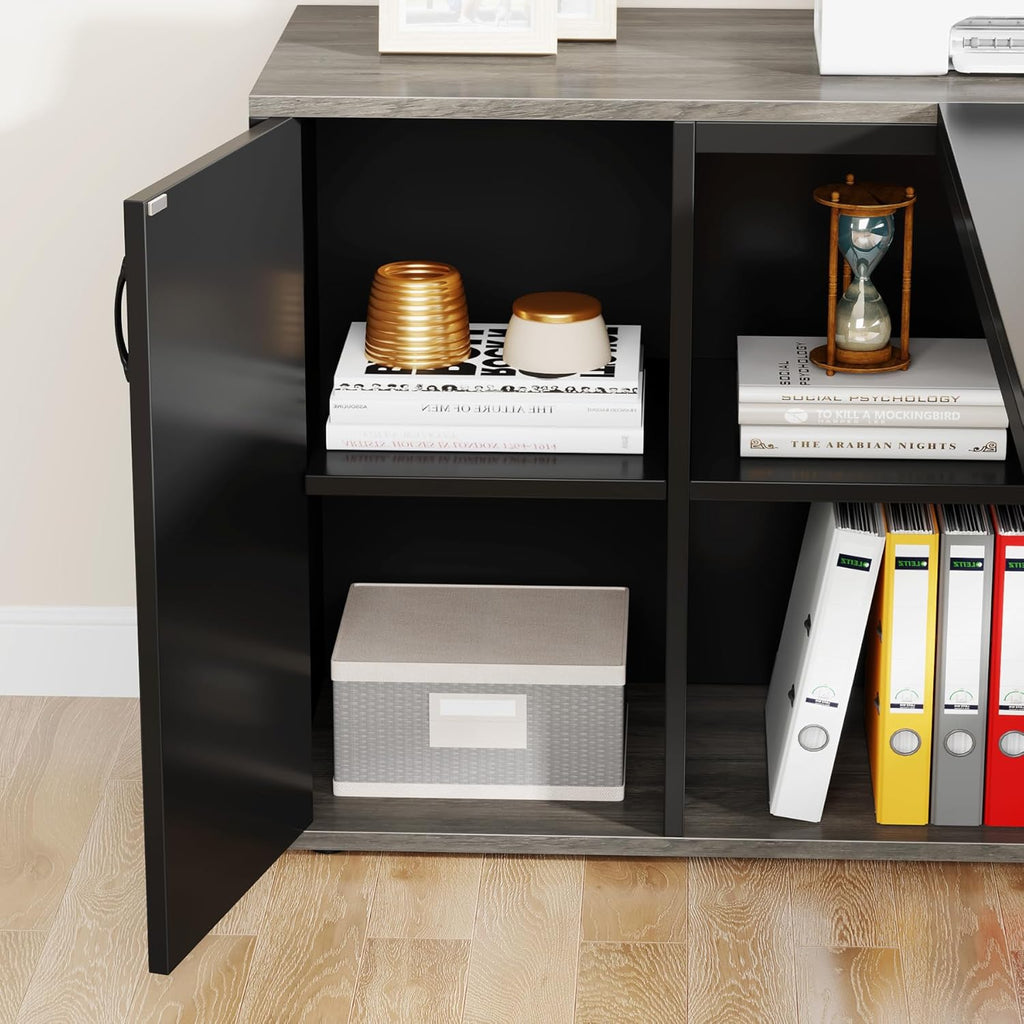 71 Inch Executive Desk with Cabinet Storage