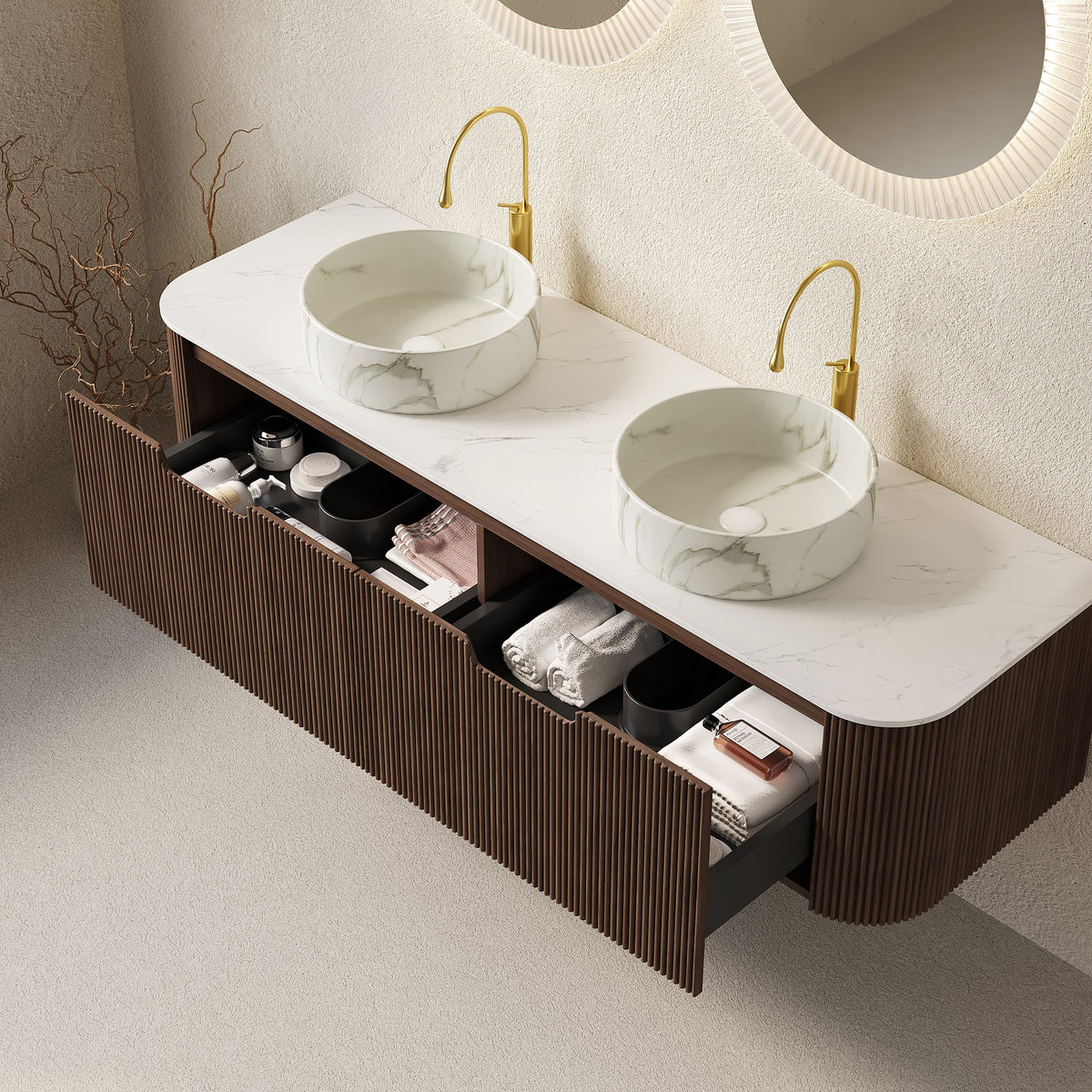 Dina 60" Bathroom Vanity & Sinks
