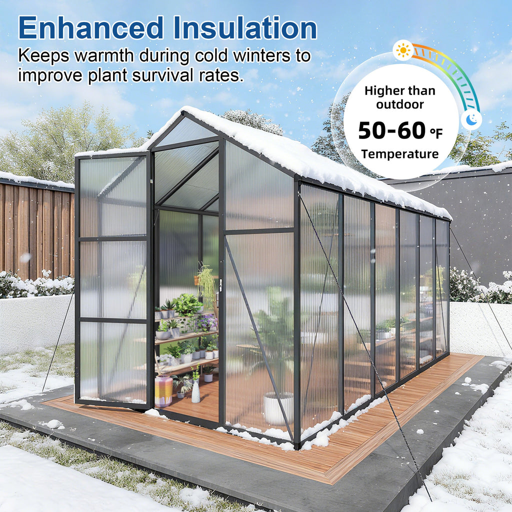6x12FT Walk-in Outdoor Greenhouse