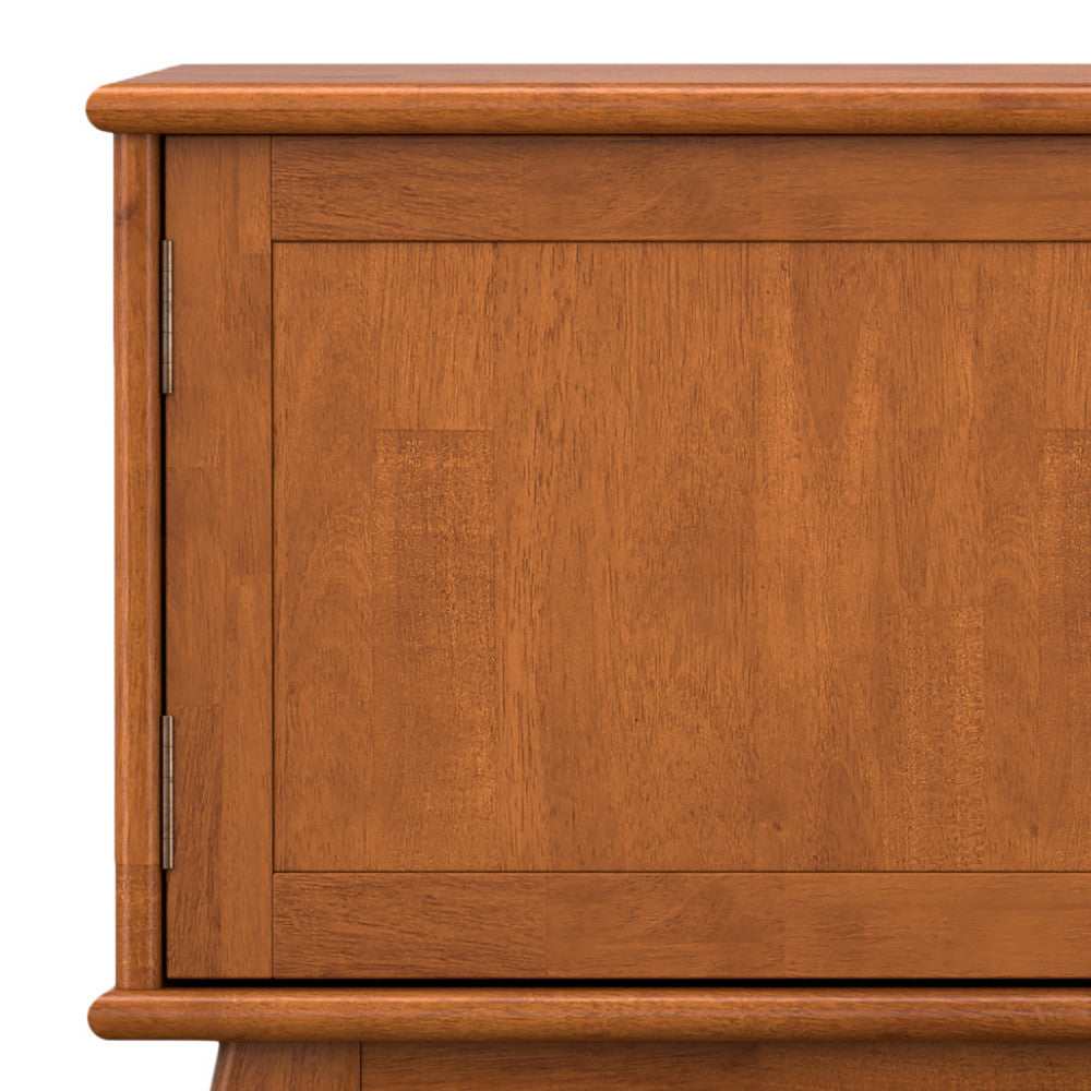 Draper 72 Inch Wide Solid Wood Mid Century TV Stand in Teak