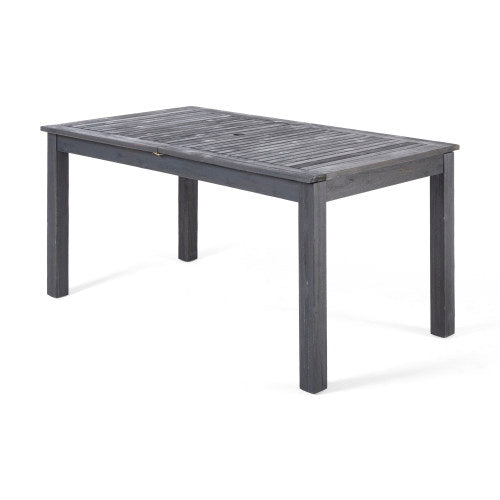 Outdoor Acacia Wood 7 Piece Expandable Dining Set