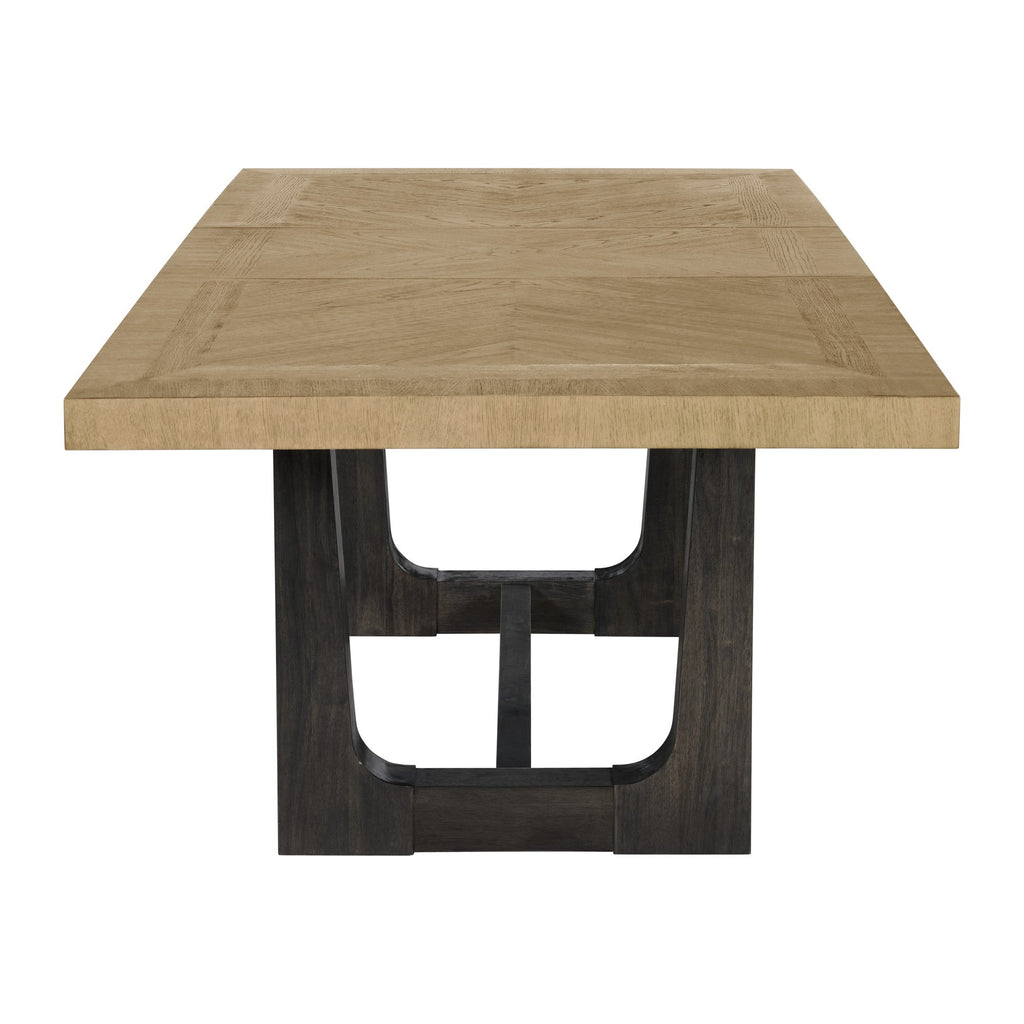 Caramel and Cocoa Trestle Dining Table