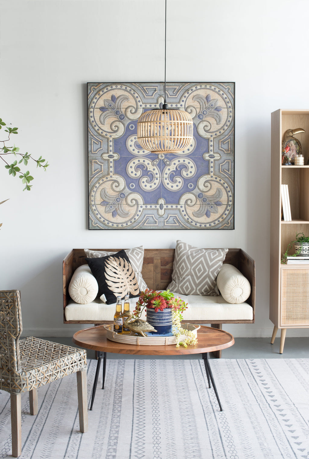 39x26x16" Oval Coffee Table