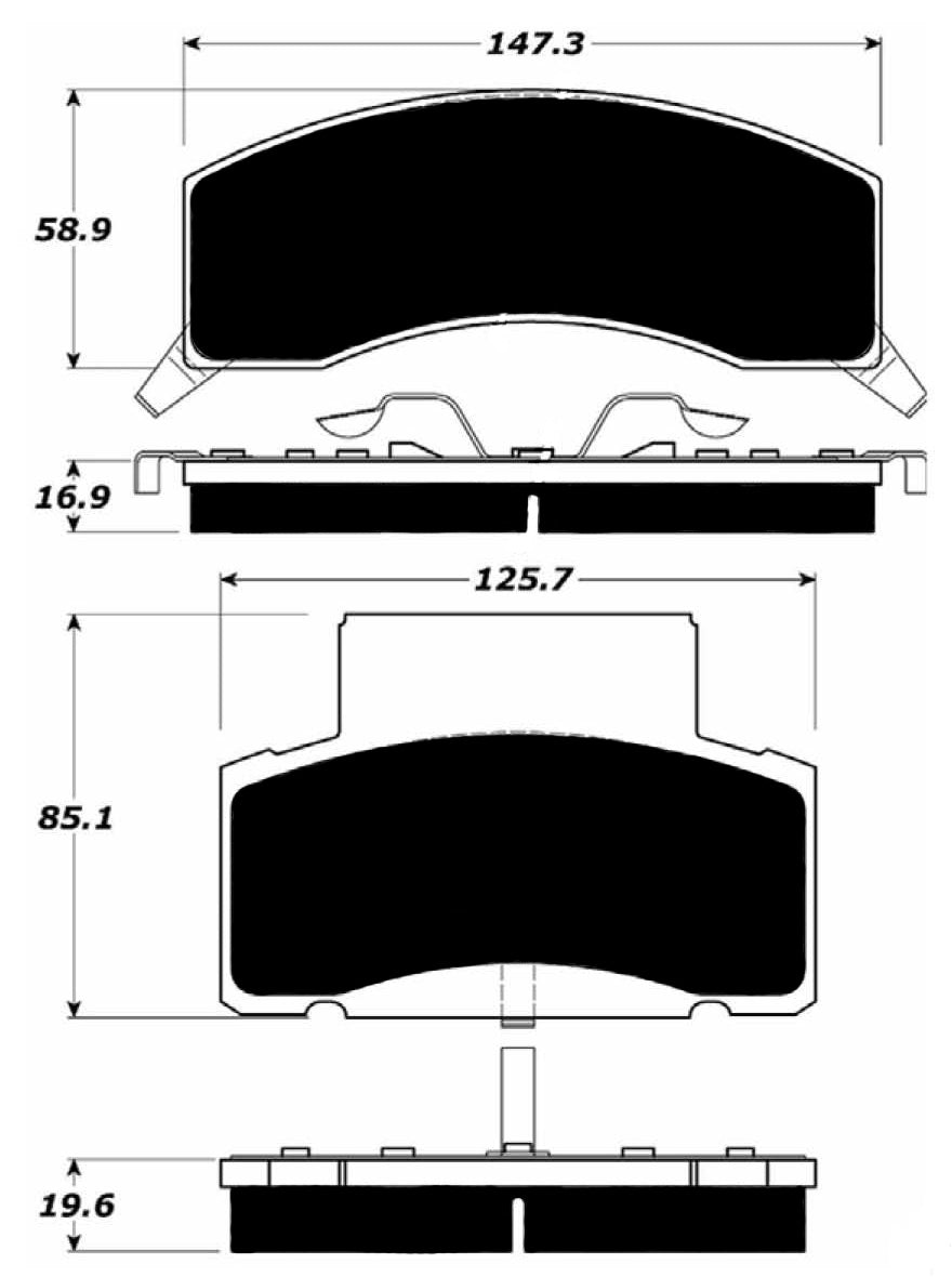 Porterfield Brake Pads for 1993 GMC K3500 4WD DRW