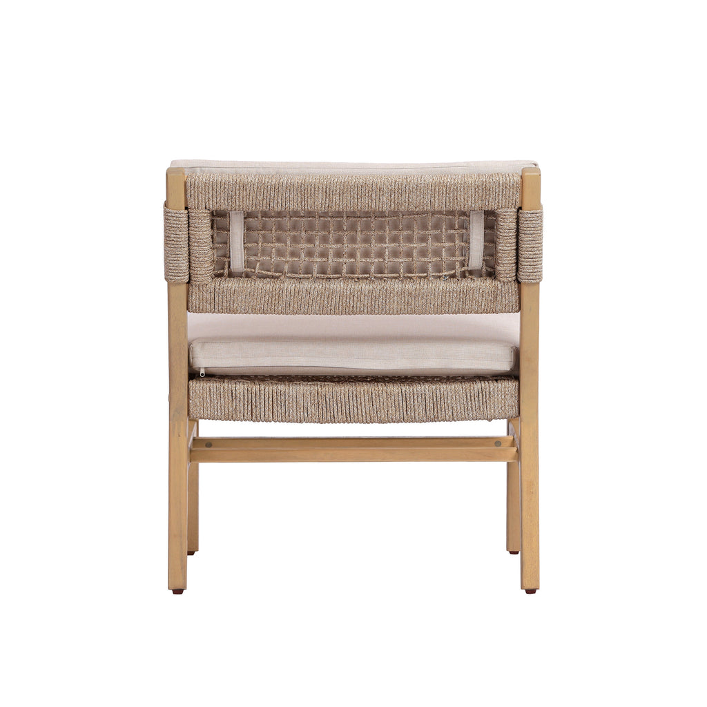 OMI Lounge Chair Acacia and Rope Design