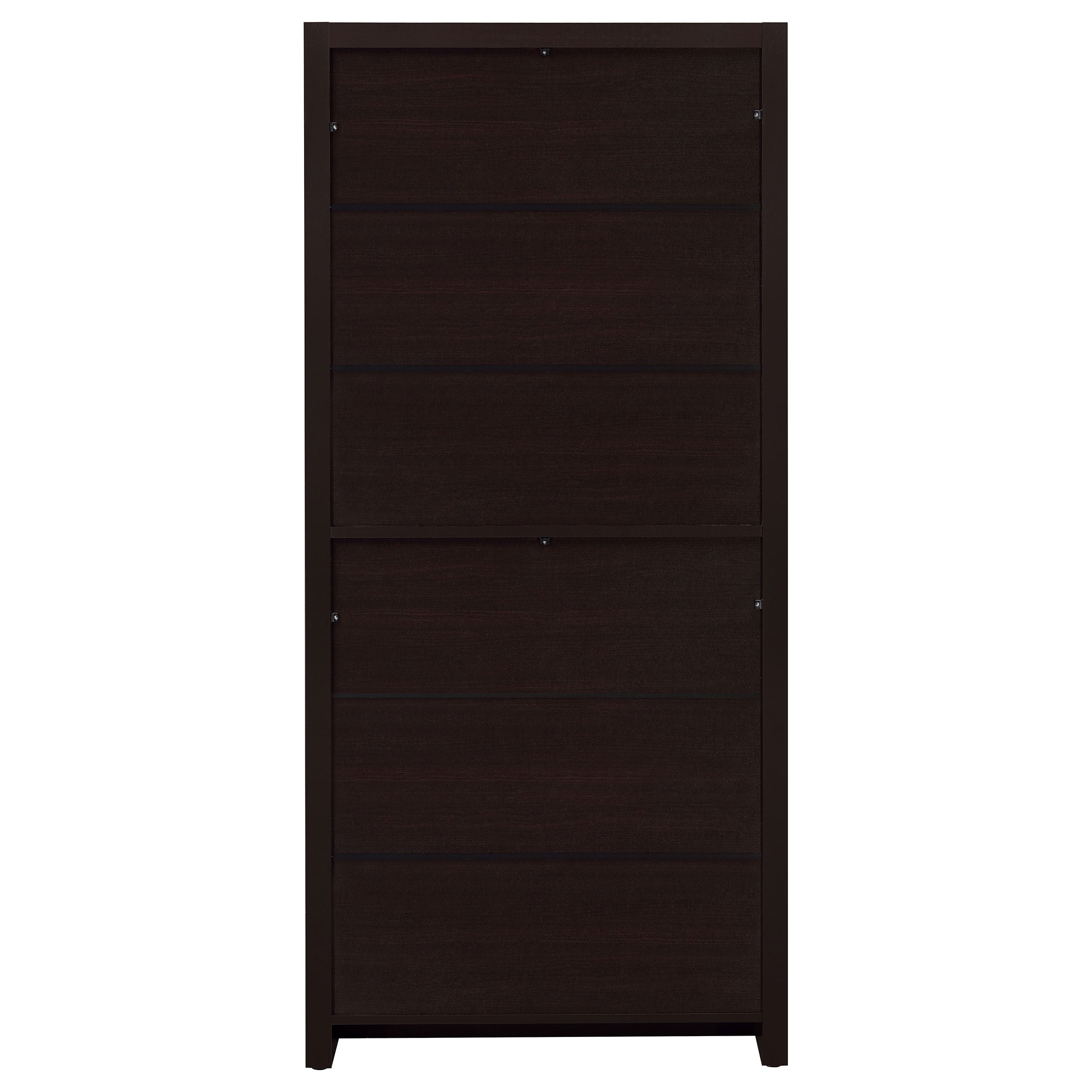 Maureen Cappuccino 5-Shelf Bookcase with Drawer