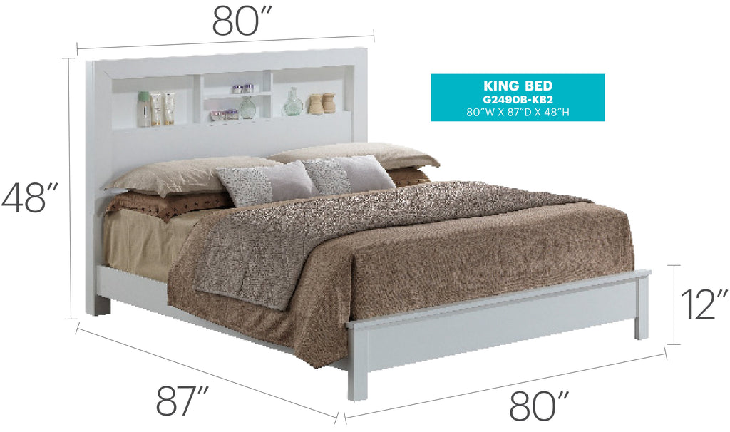 Elegant Transitional King-Sized Bed