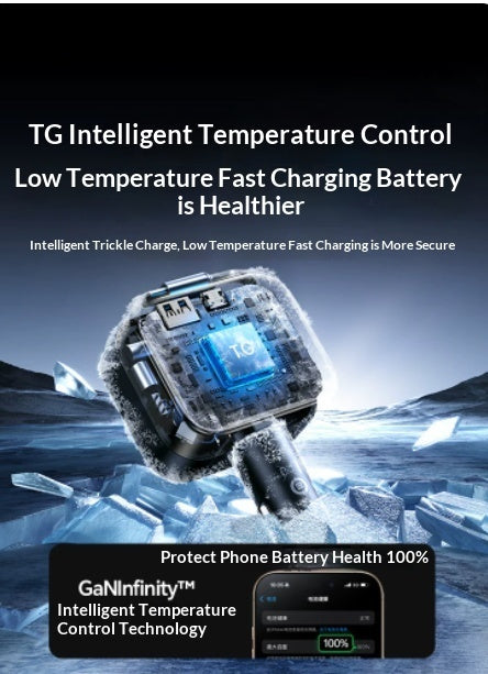 Charger Retractable Cable Super-fast Charging Car Charging Adapter Cigarette Lighter Socket
