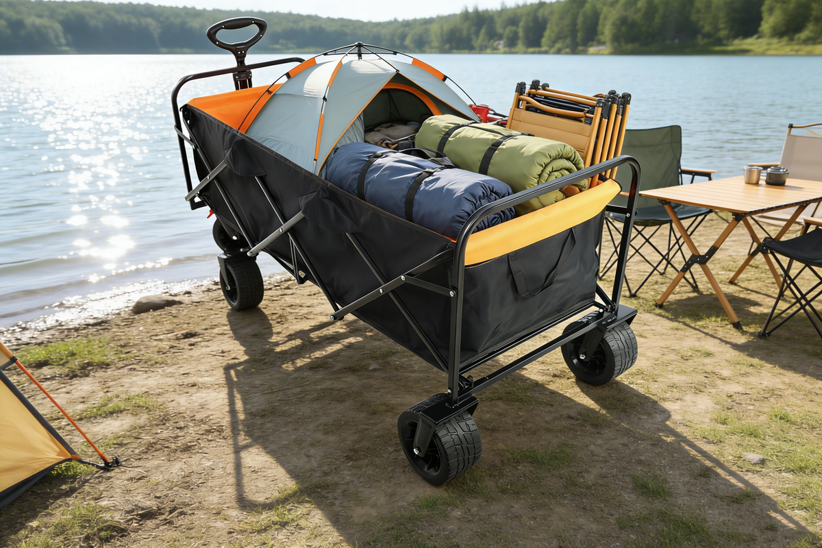 Big Large Capacity Folding Cart - Extra Long Extender Wagon