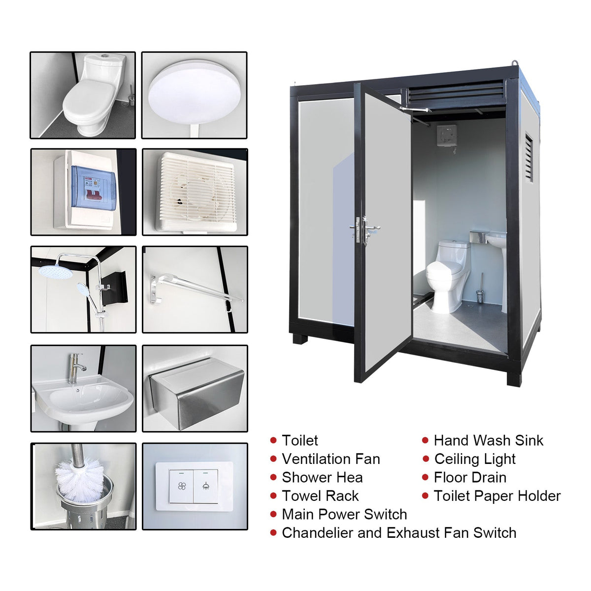 Portable Toilet Cabin - Outdoor Shower Room