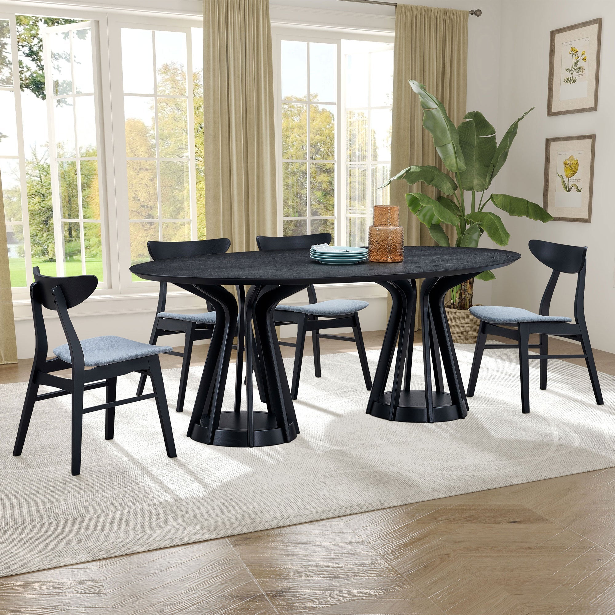 Modern 7-Piece Dining Table Set
