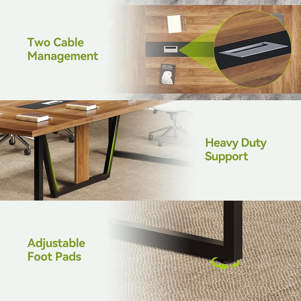 94.5" Large Conference Table for 8-10 People