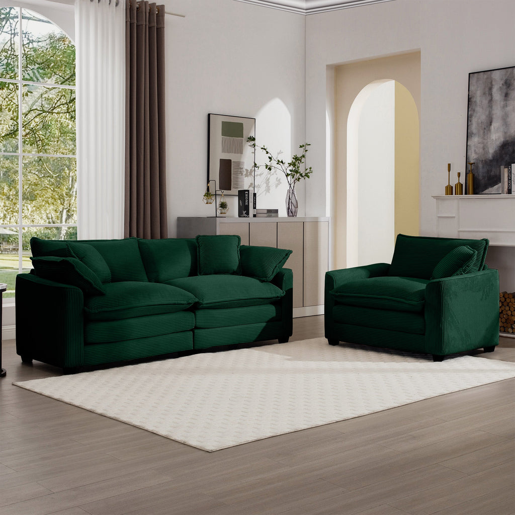 Mid-Century Modern Sectional Set of Two