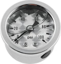 Bikers Choice 0-100 PSI Oil Pressure Gauge Engine Turned Face SS Bezel Liquid Filled Universal Cstm 496461