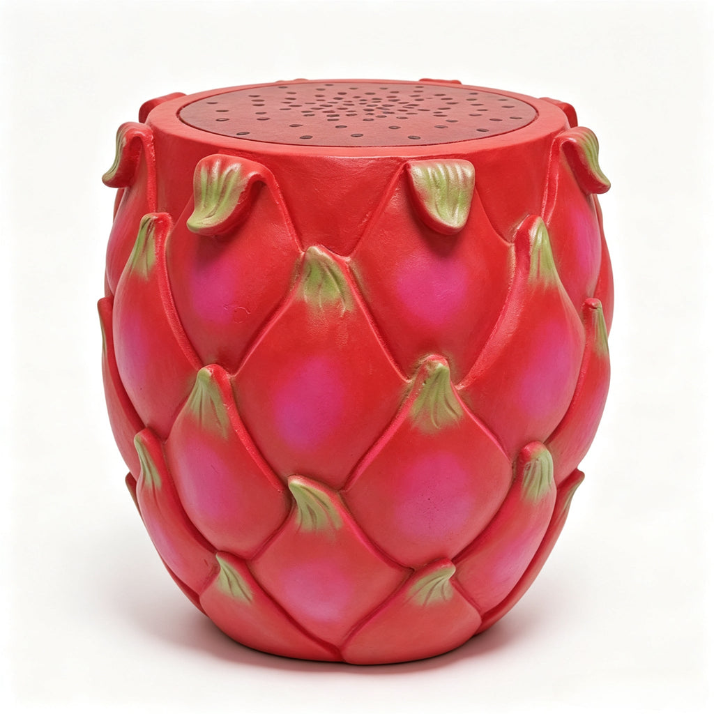 13.4" Oversized Resin Dragon Fruit Stool