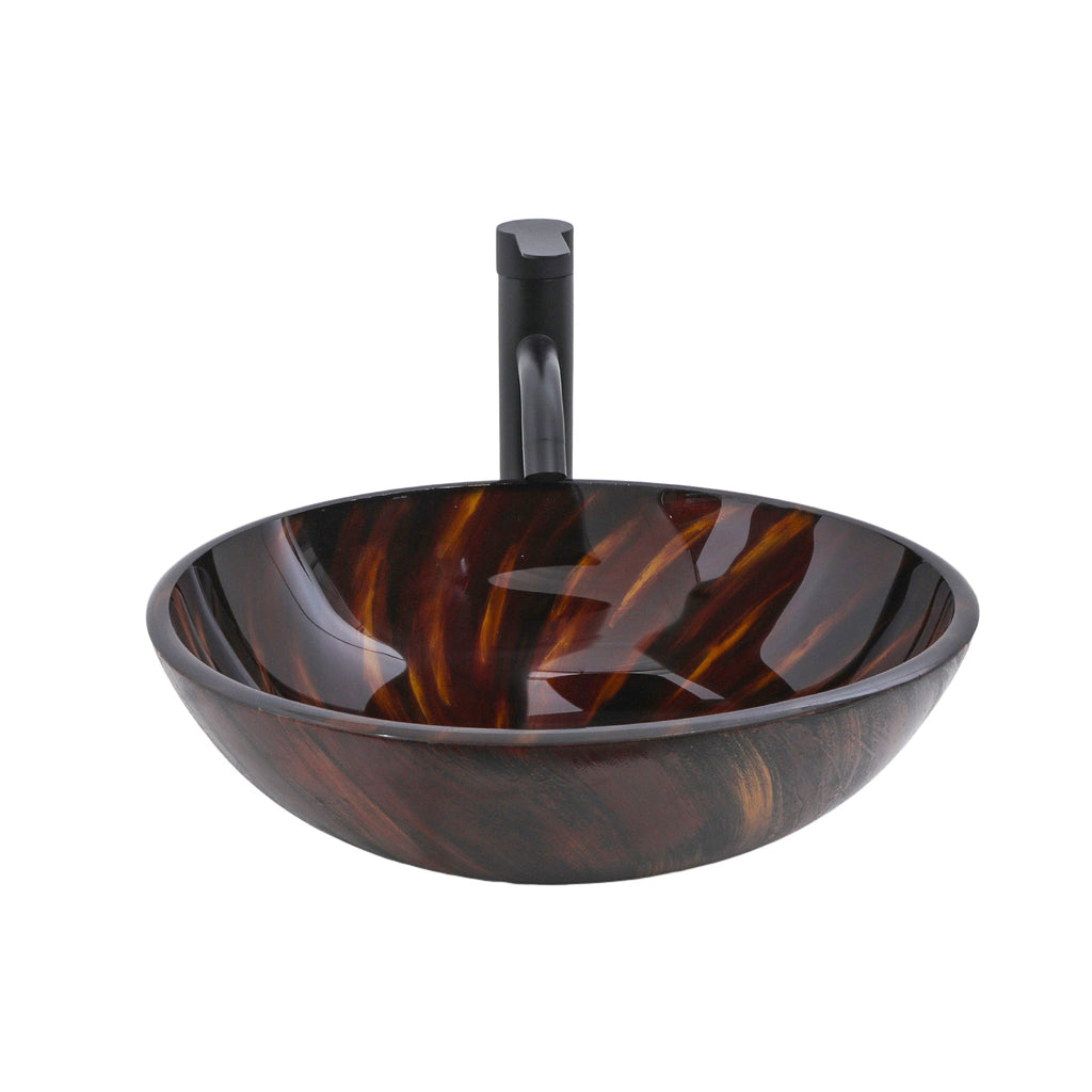 Bathroom Artistic Tempered Glass Vessel Bathroom Sink