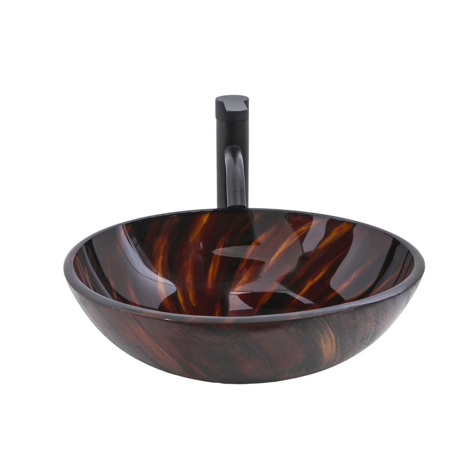 Bathroom Artistic Tempered Glass Vessel Bathroom Sink