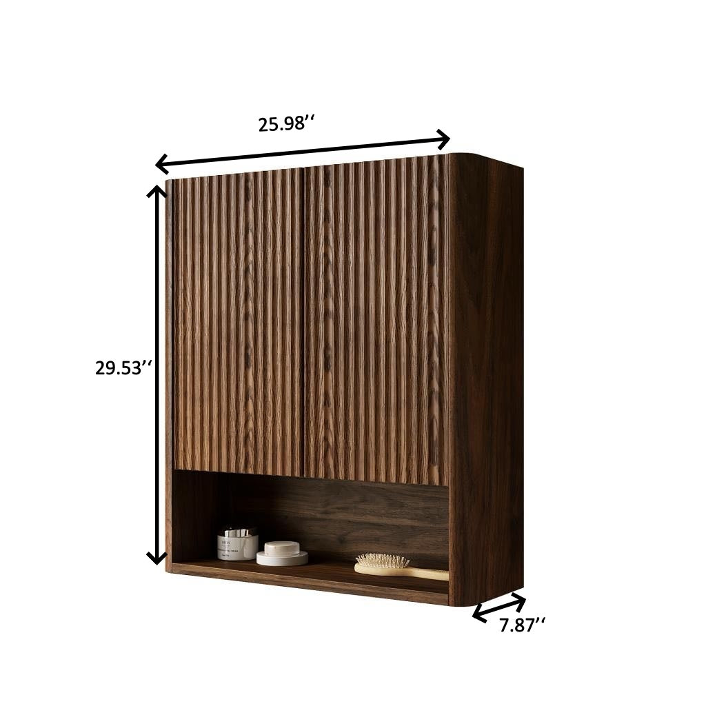 Zula 26" Wall-Mounted Striped Bathroom Cabinet