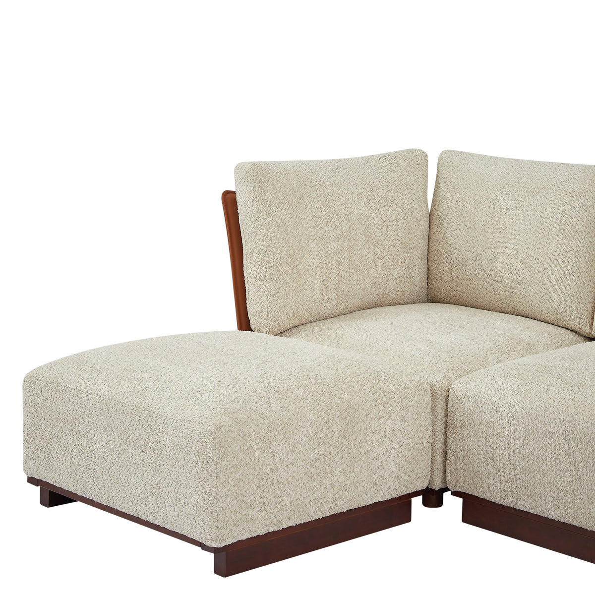 Velora 4-Piece L Shaped Boucle Modular Sectional Sofa