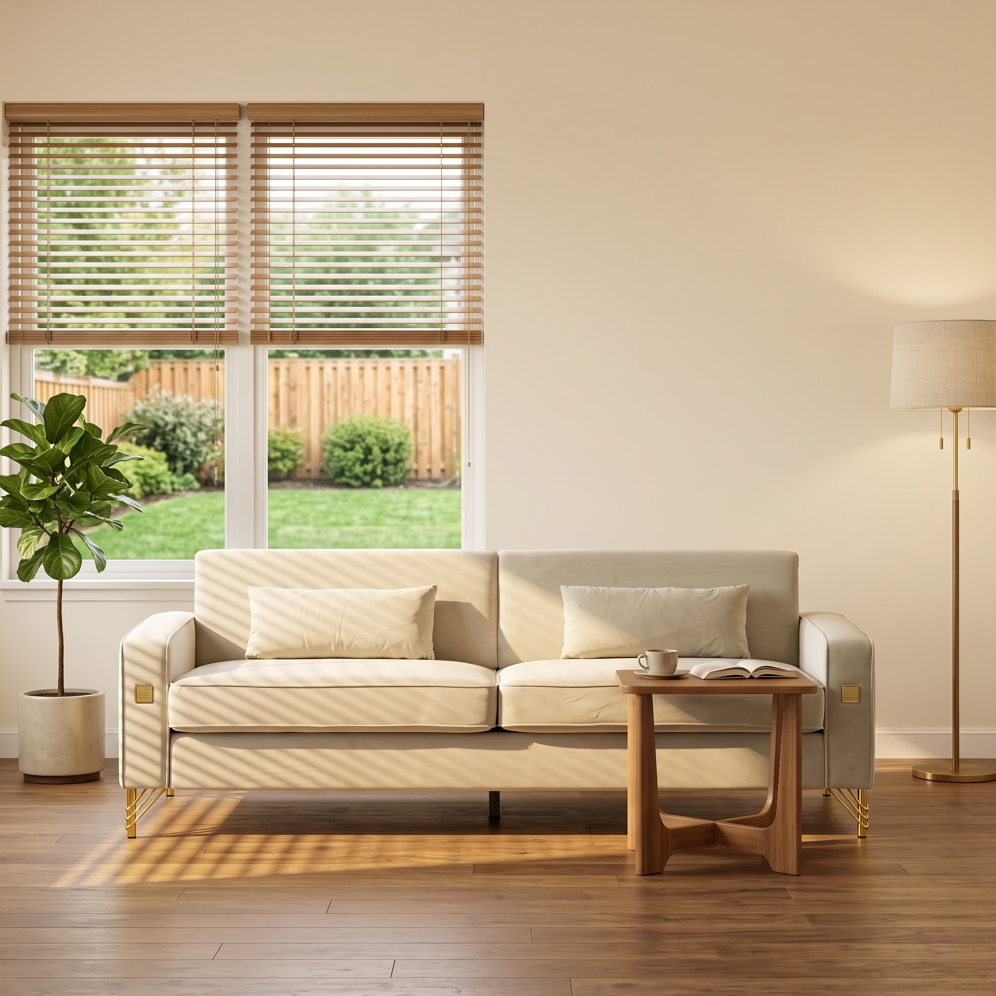 FX-P18-BE(SOFA) Modern Velvet Sofa