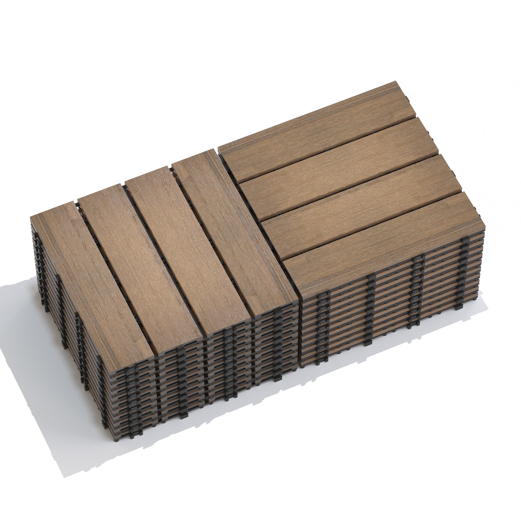 WPC Wood-Plastic Composite Patio Floor Tiles