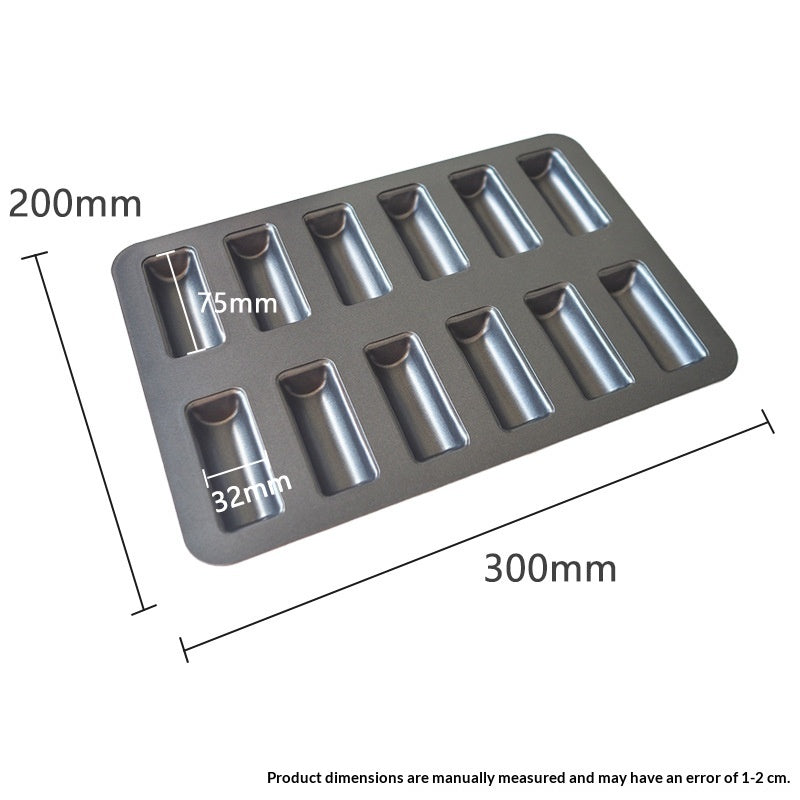 Japanese-style Thickened Carbon Steel Non-stick Long Baking Tray For Oven