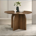 Delmon Dark Round Dining Table
