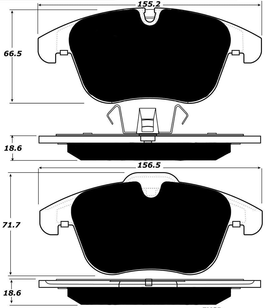 Porterfield Brake Pads for 2011 VOLVO S80 FWD 300mm Front DISC