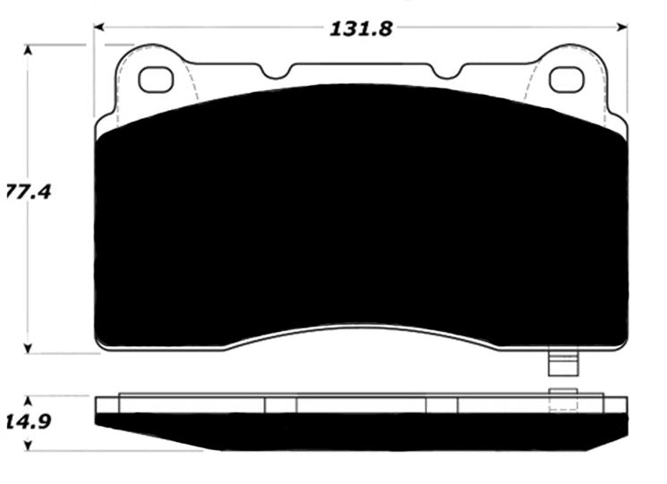 Porterfield Brake Pads for 2011 SAAB 9-5 - 355mm Front Discs w/Brembo Front Calipers