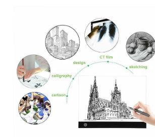 Three-speed Dimming A4 Copy LED Cartoon Transparent Copy Table Luminous Drawing Board USB Cable