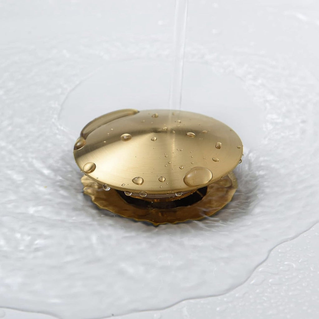 Waterfall Spout Bathroom Sink Faucet with Pop-Up Drain