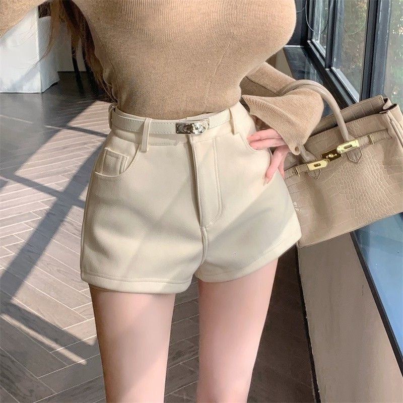 Womens Casual Thickened Straight-Leg Shorts
