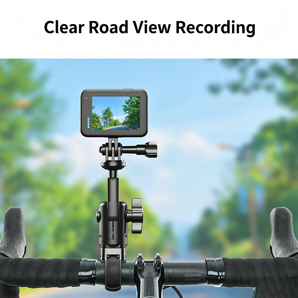 360 Action Camera Mount For Motorcycle E Bike Road Bike Bicycle Handlebar Bracket For Sports Camera Riding Dash Cam