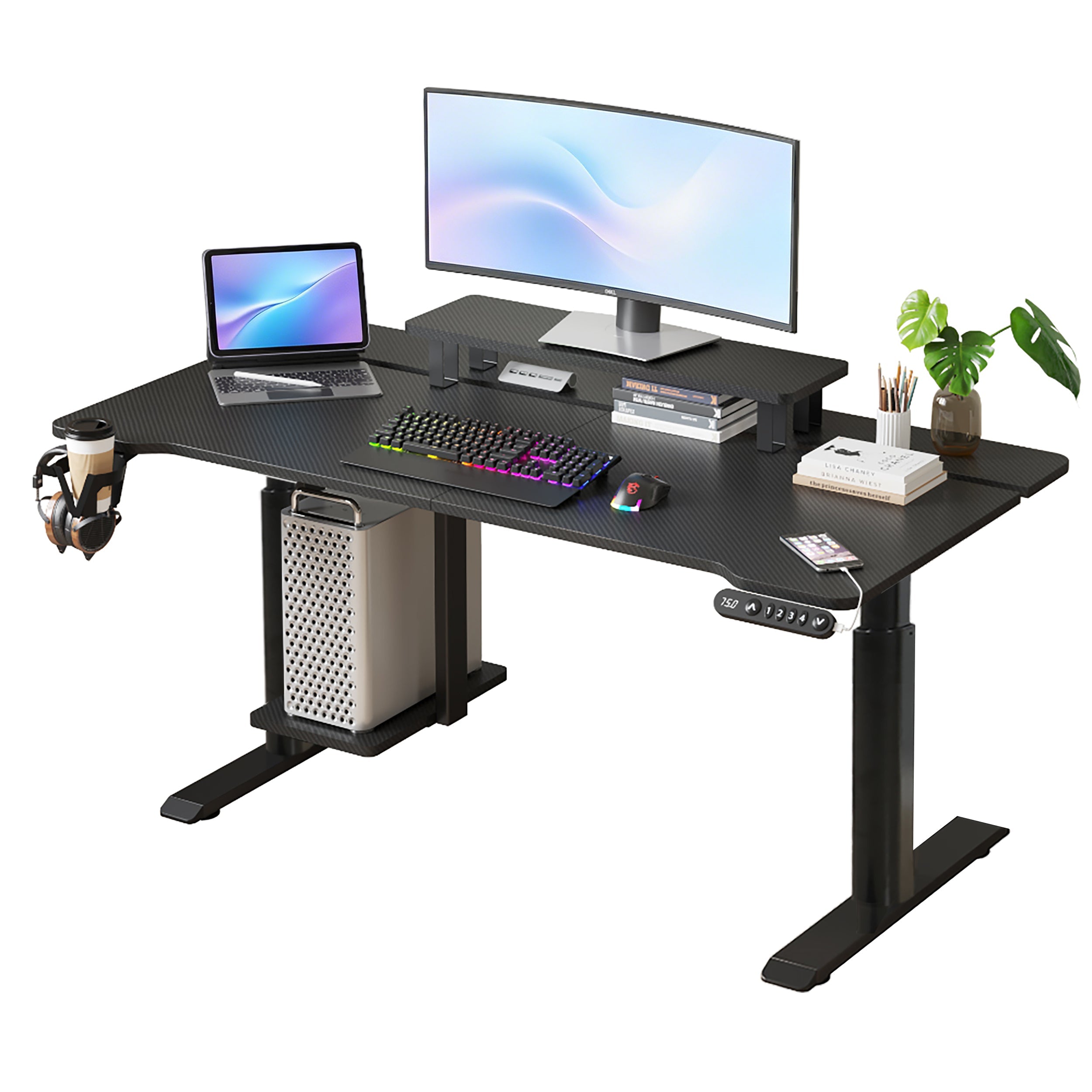 63"×(24"+6") Adjustable Height Desk
