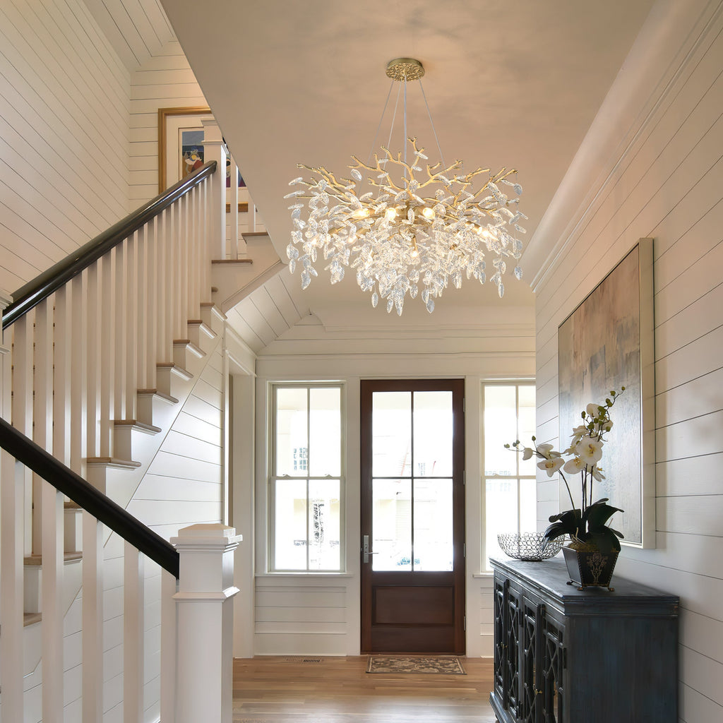 8-Light Chandelier Crystal Ceiling Lamp