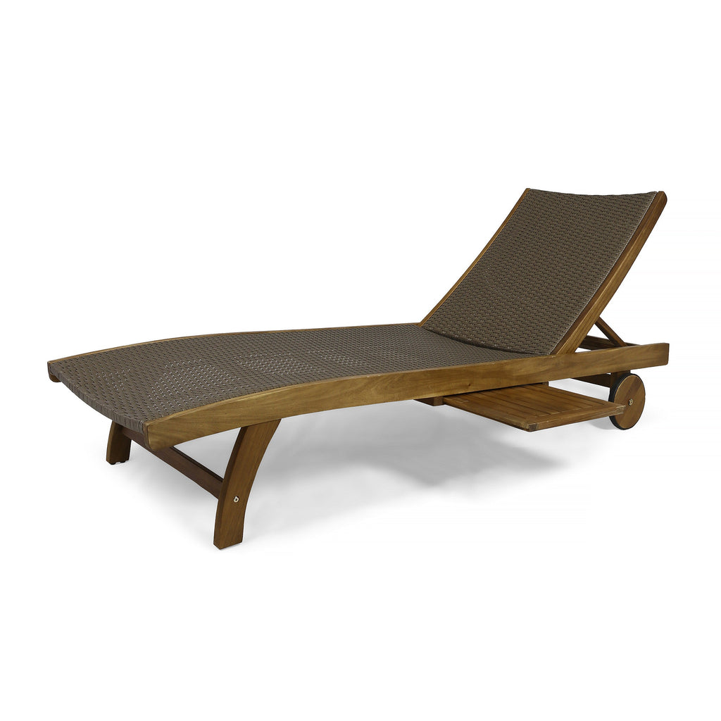 Banzai Chaise Lounge With Pull-Out Tray Set Of 2