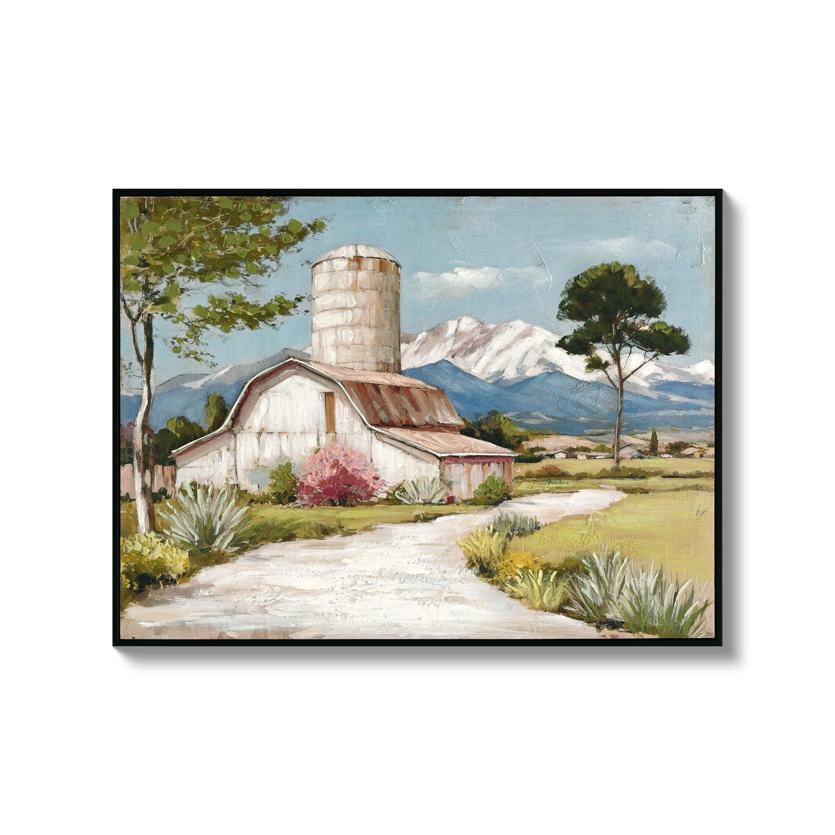 Framed Rustic Farmhouse Canvas Wall Art