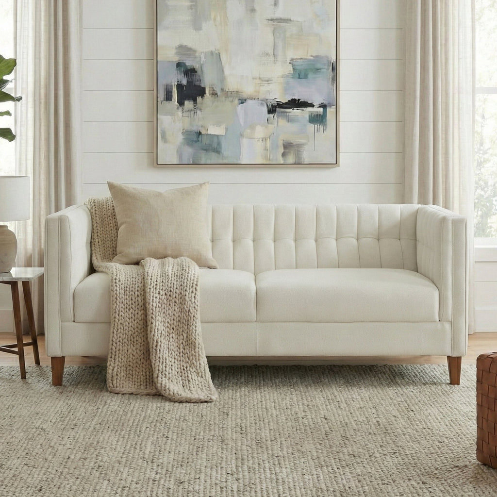 Modern 3-Seater Sofa 76" Upholstered Couch