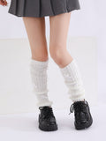 Girls Women Knitted Bow Knot Stacked Socks Style Calf Leg Cover Pile Socks Leg Warmer