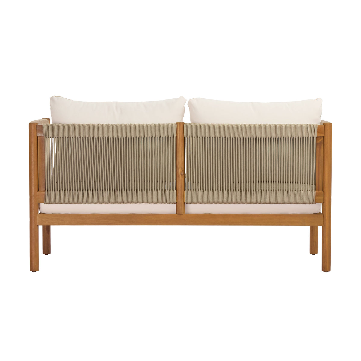 4-Piece Outdoor Sofa Set with Acacia Wood Frame in Teak Look