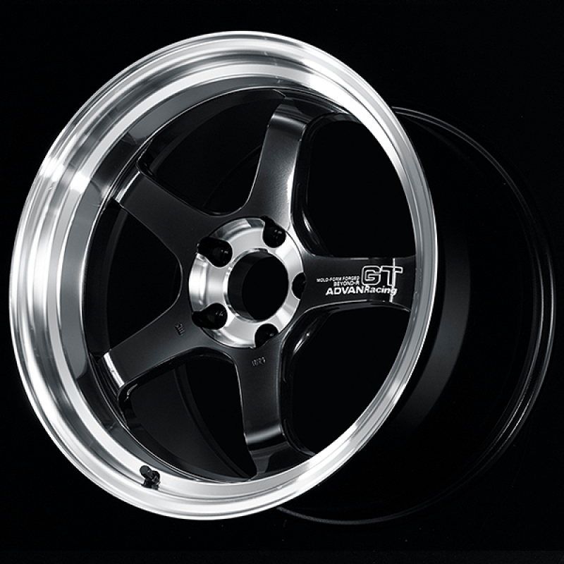 Advan GT Beyond-R 18X8.5 / +45 Offset / 5x100 BC / 63mm Bore / Diamond Cut and Dark Platinum Black YAQC8H45DDPB