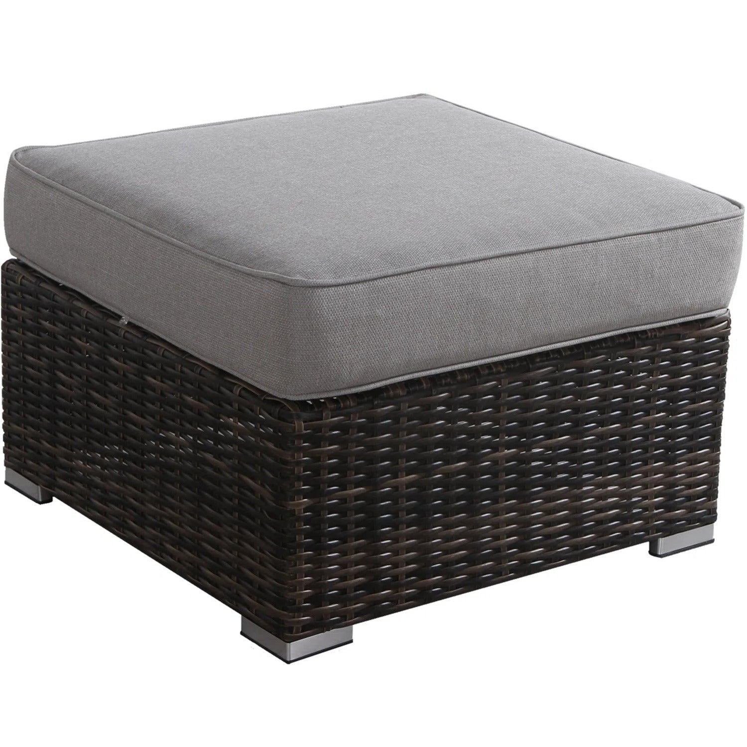 Outdoor Ottoman with Cushion – Fully Assembled