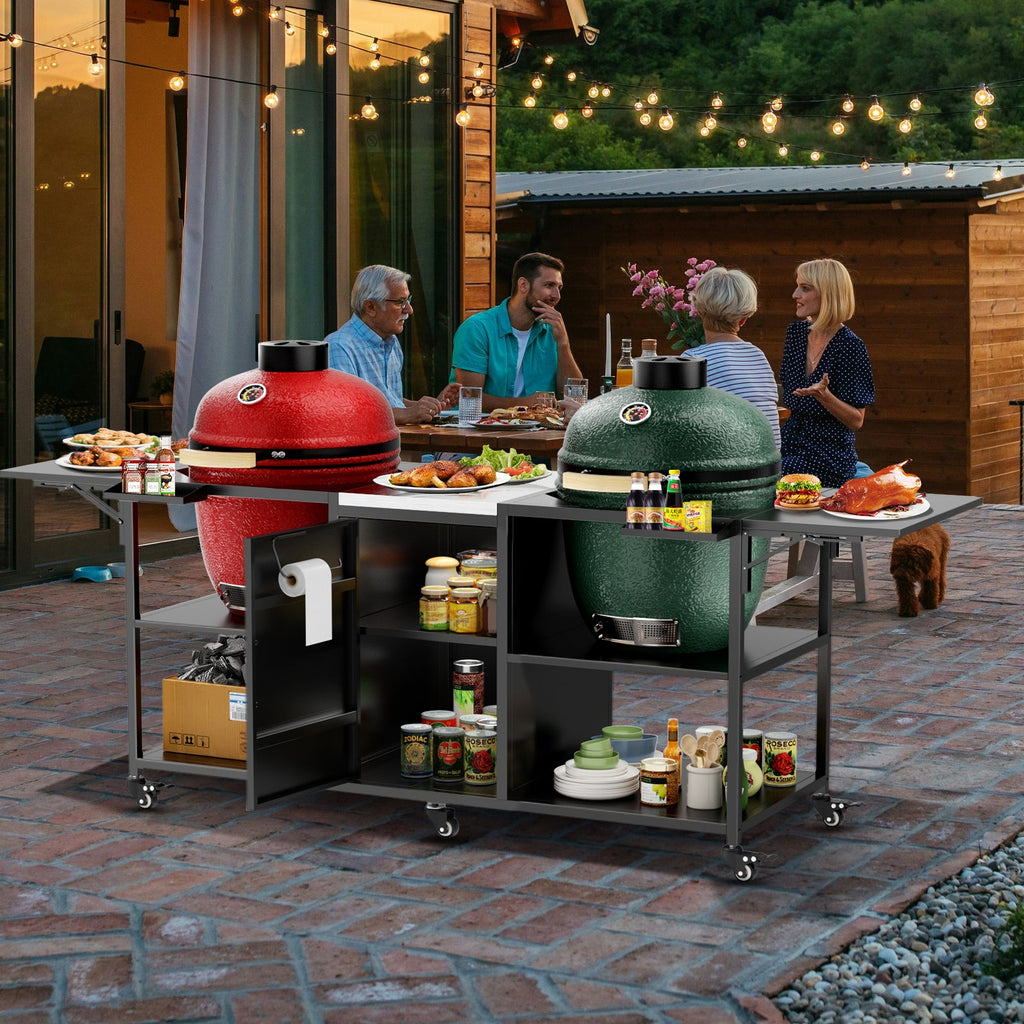 Outdoor Grill Cart for Two Big