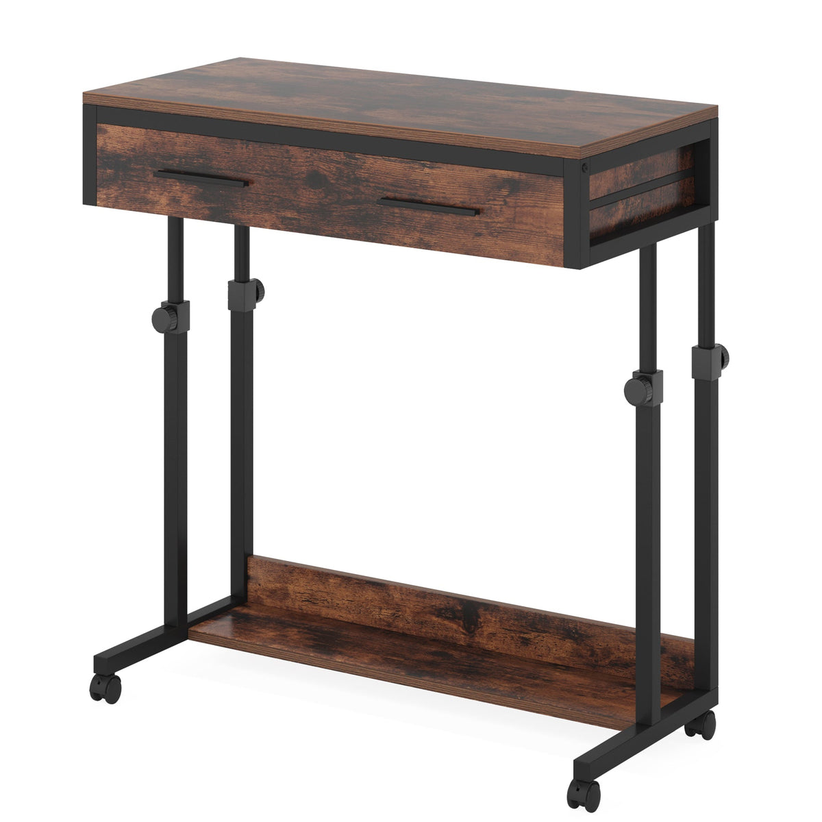 Portable Laptop Desk with Drawer & Wheels
