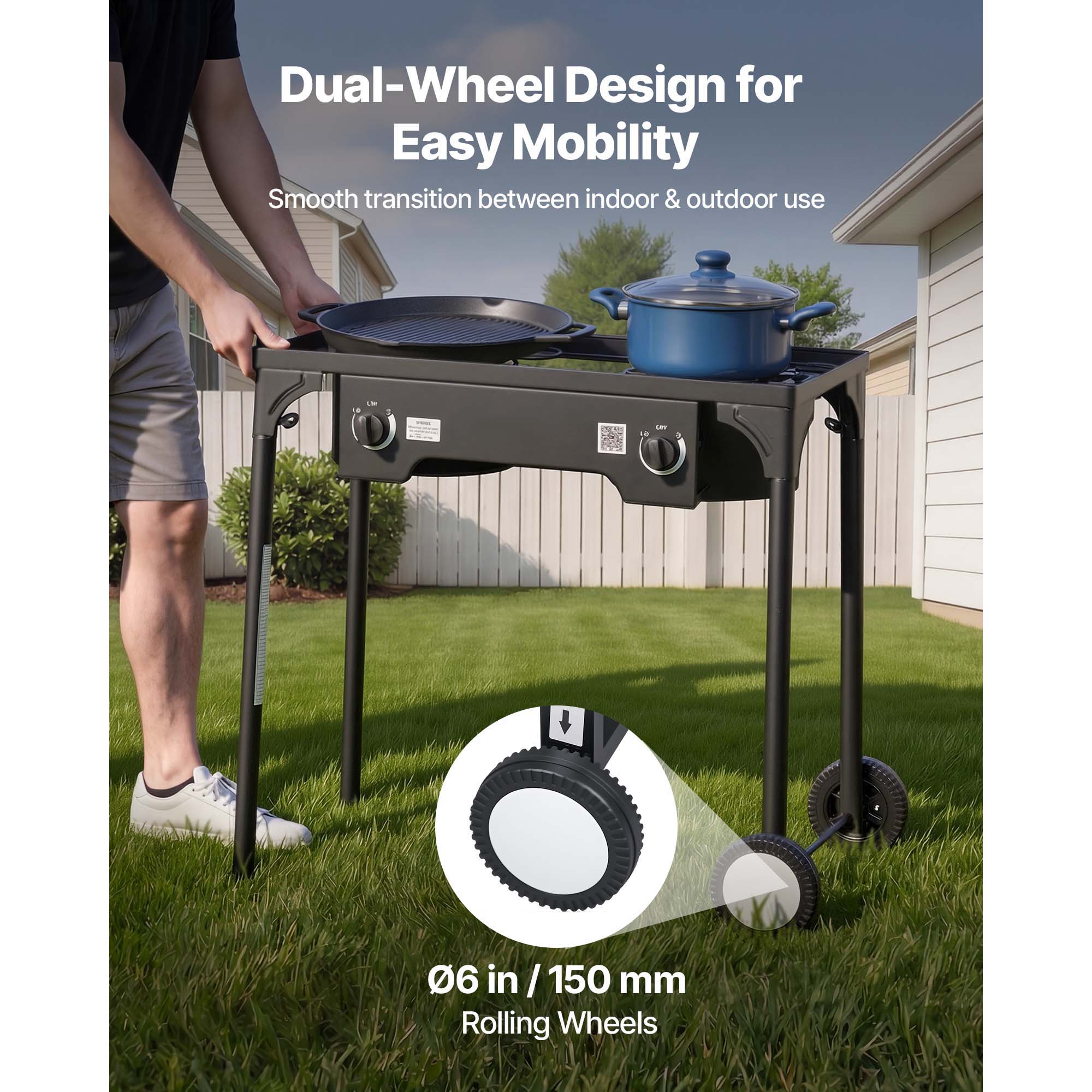 2 Burner Outdoor Propane Gas Stove