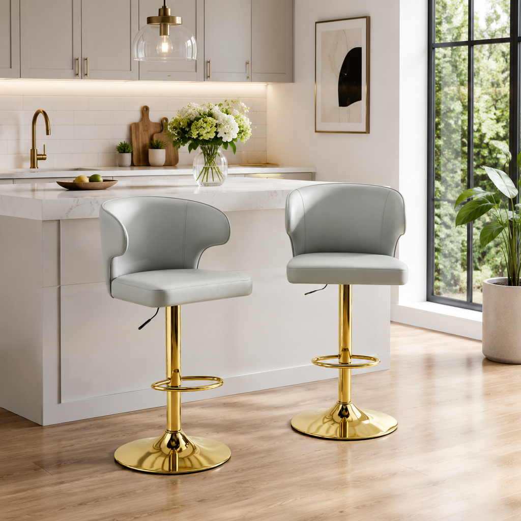 Modern Rotating Adjustable Bar Chair - Set of 2