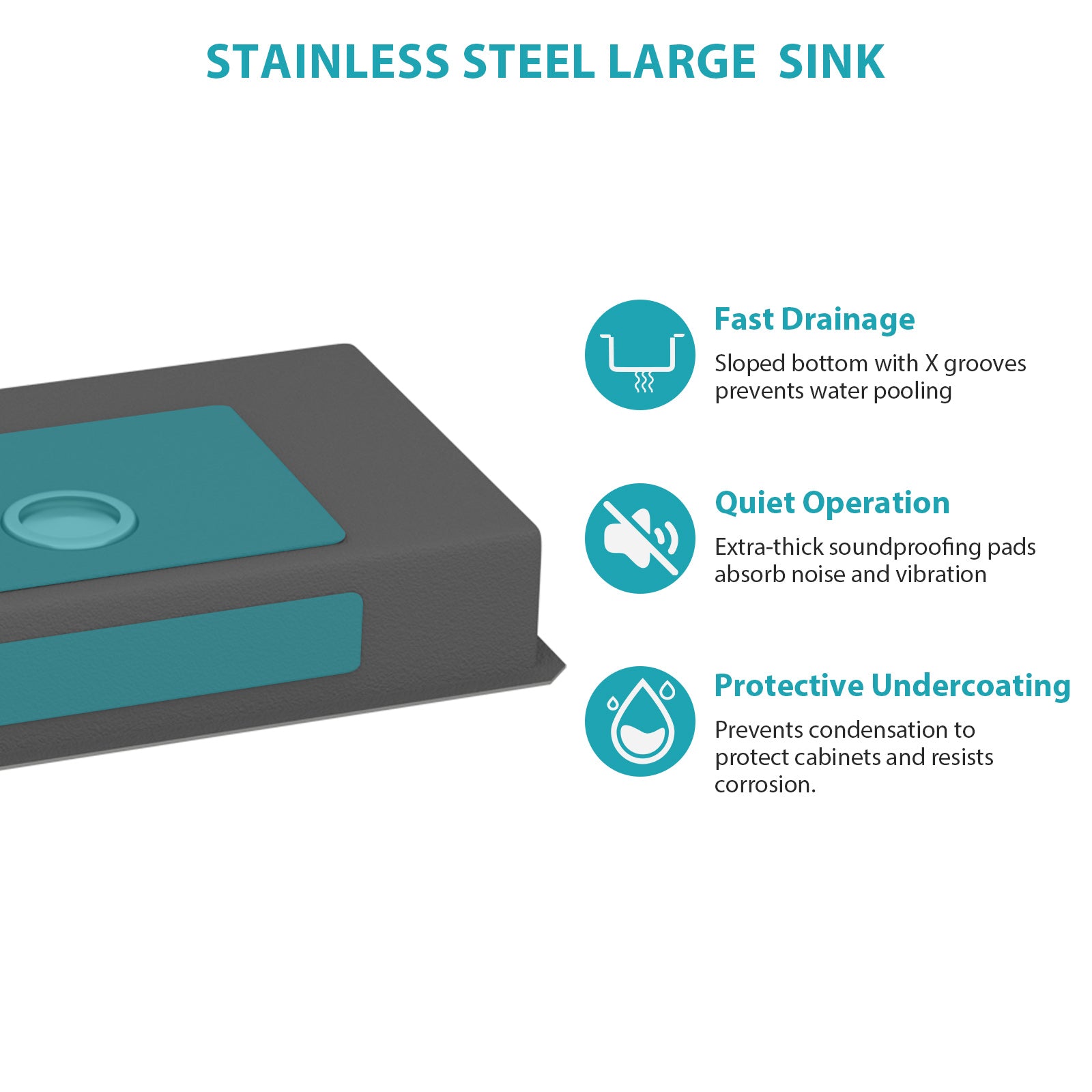 30 Inch ADA-Compliant Kitchen Sink - Undermount Single Bowl