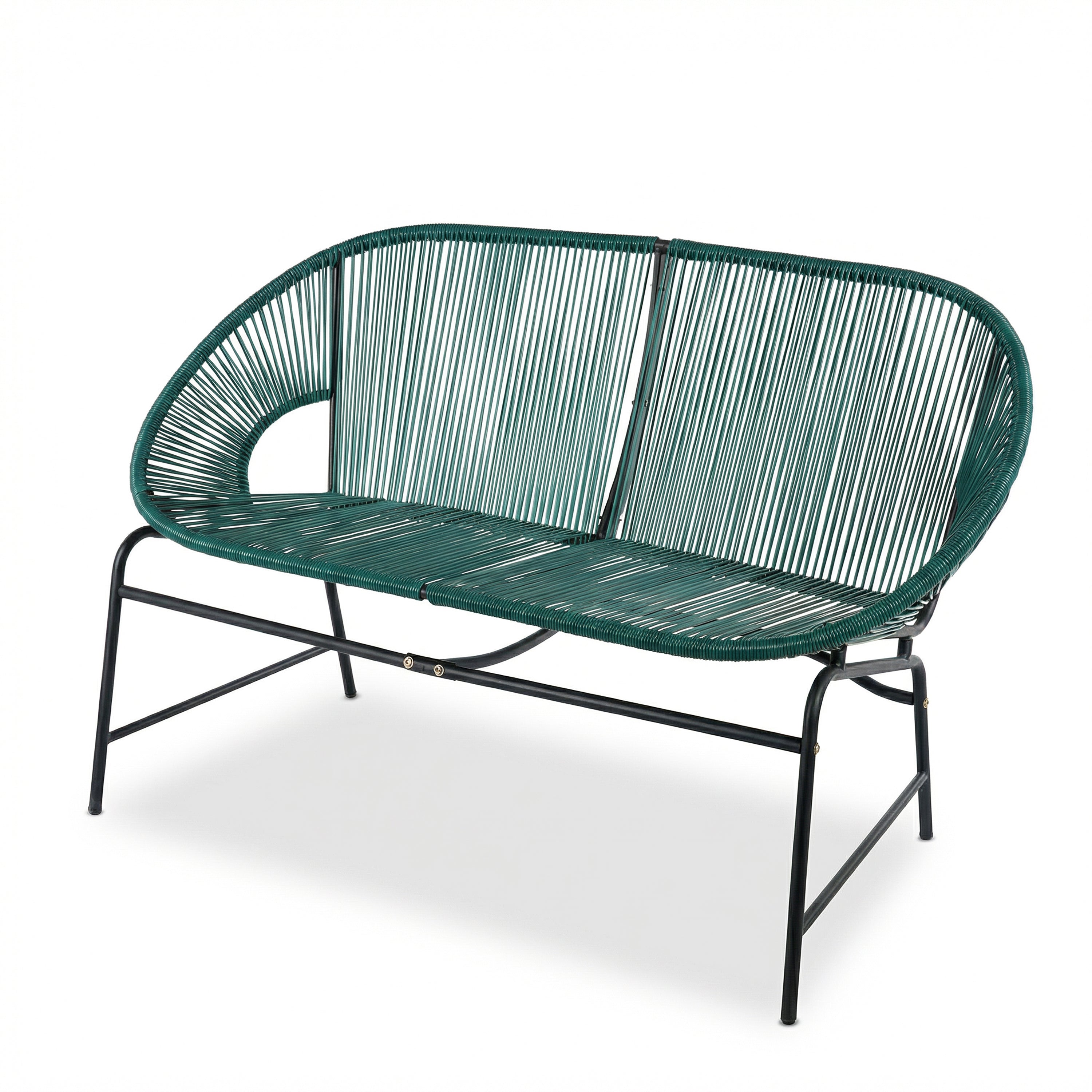 Nusa Outdoor Patio Wicker 3-Pcs Chat Set