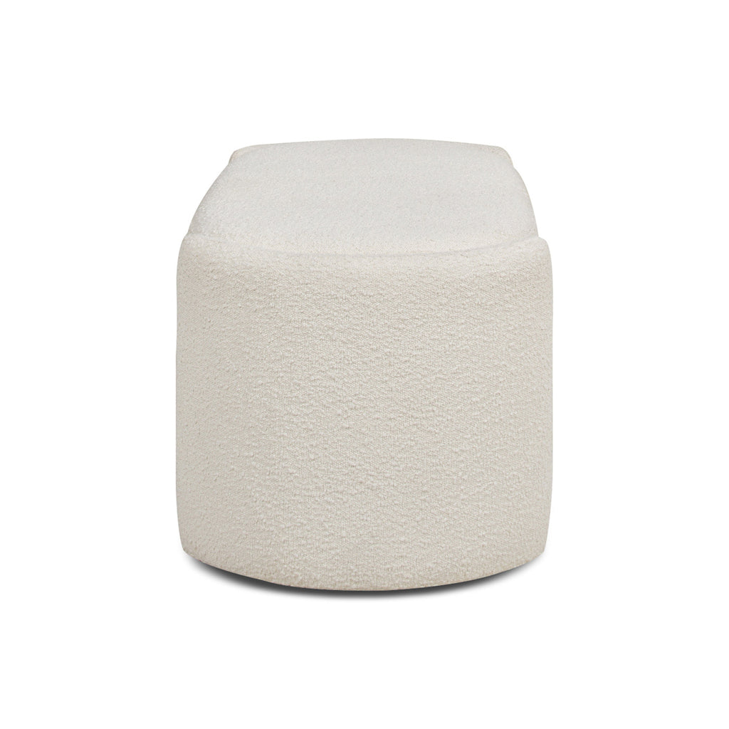 Fuji 43" Upholstered Oval Storage Bench